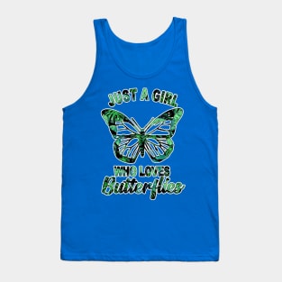 just a girl who loves butterfly 4 Tank Top